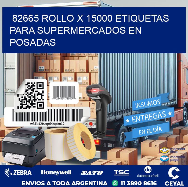 82665 ROLLO X 15000 ETIQUETAS PARA SUPERMERCADOS EN POSADAS