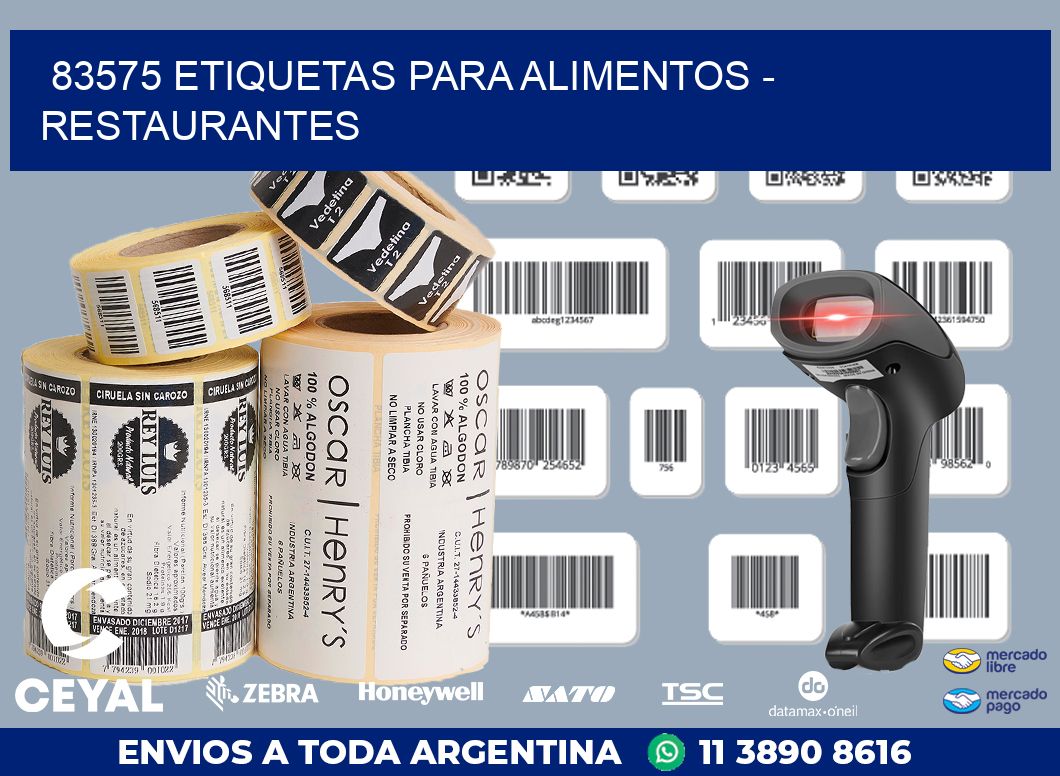 83575 ETIQUETAS PARA ALIMENTOS – RESTAURANTES