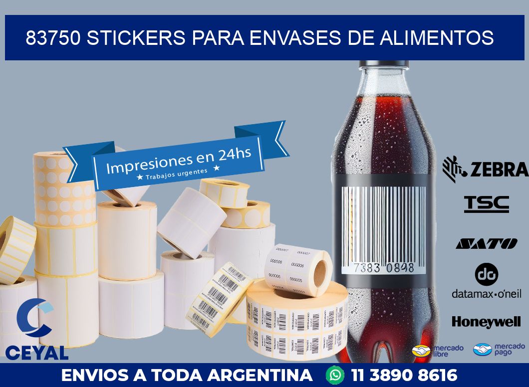 83750 STICKERS PARA ENVASES DE ALIMENTOS