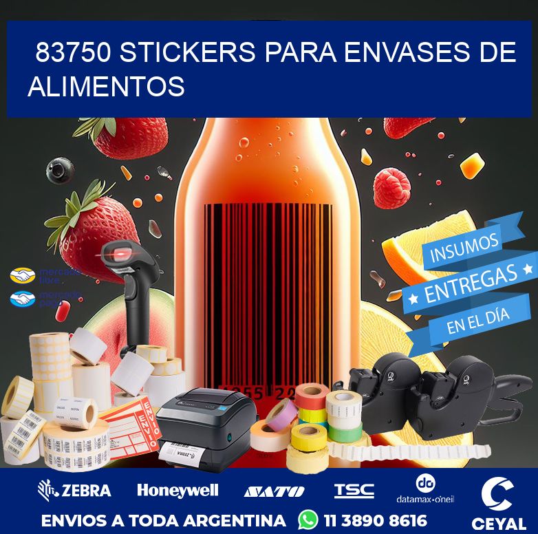 83750 STICKERS PARA ENVASES DE ALIMENTOS