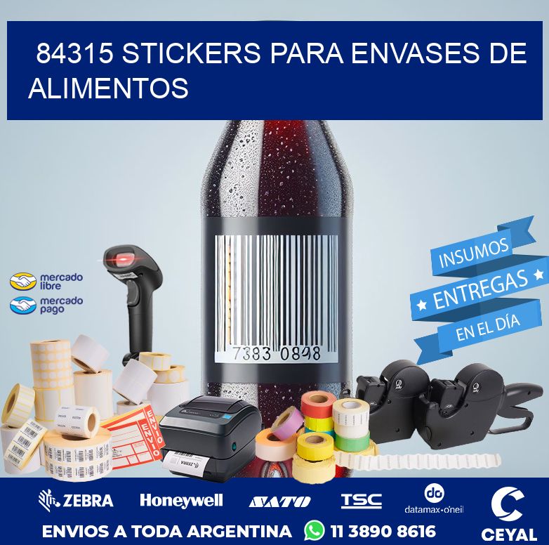 84315 STICKERS PARA ENVASES DE ALIMENTOS