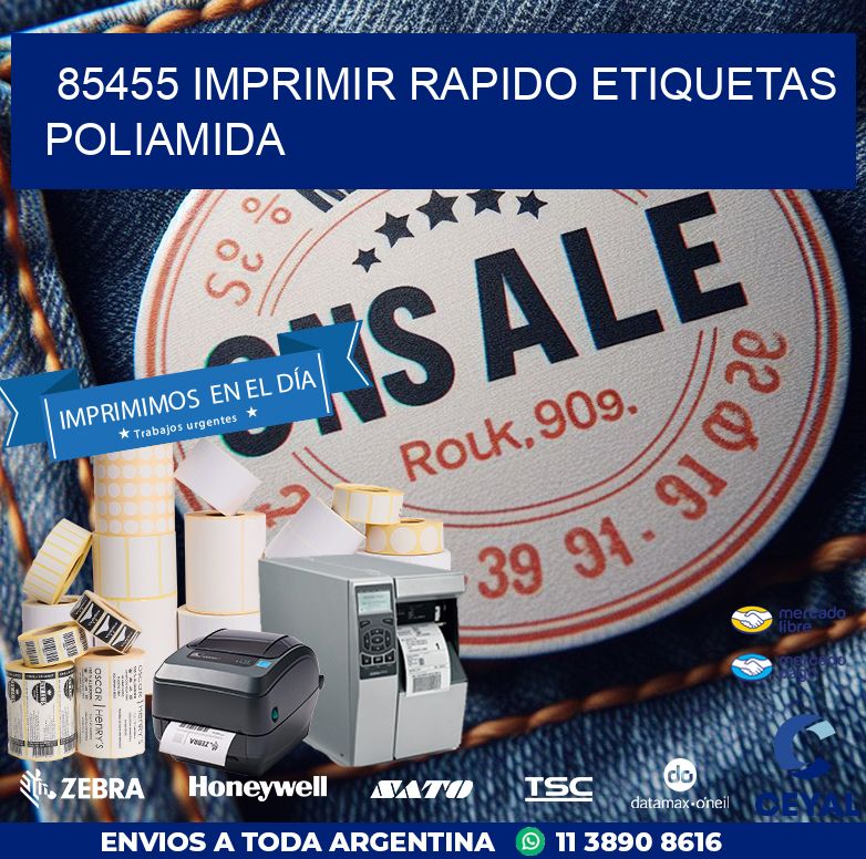 85455 IMPRIMIR RAPIDO ETIQUETAS POLIAMIDA