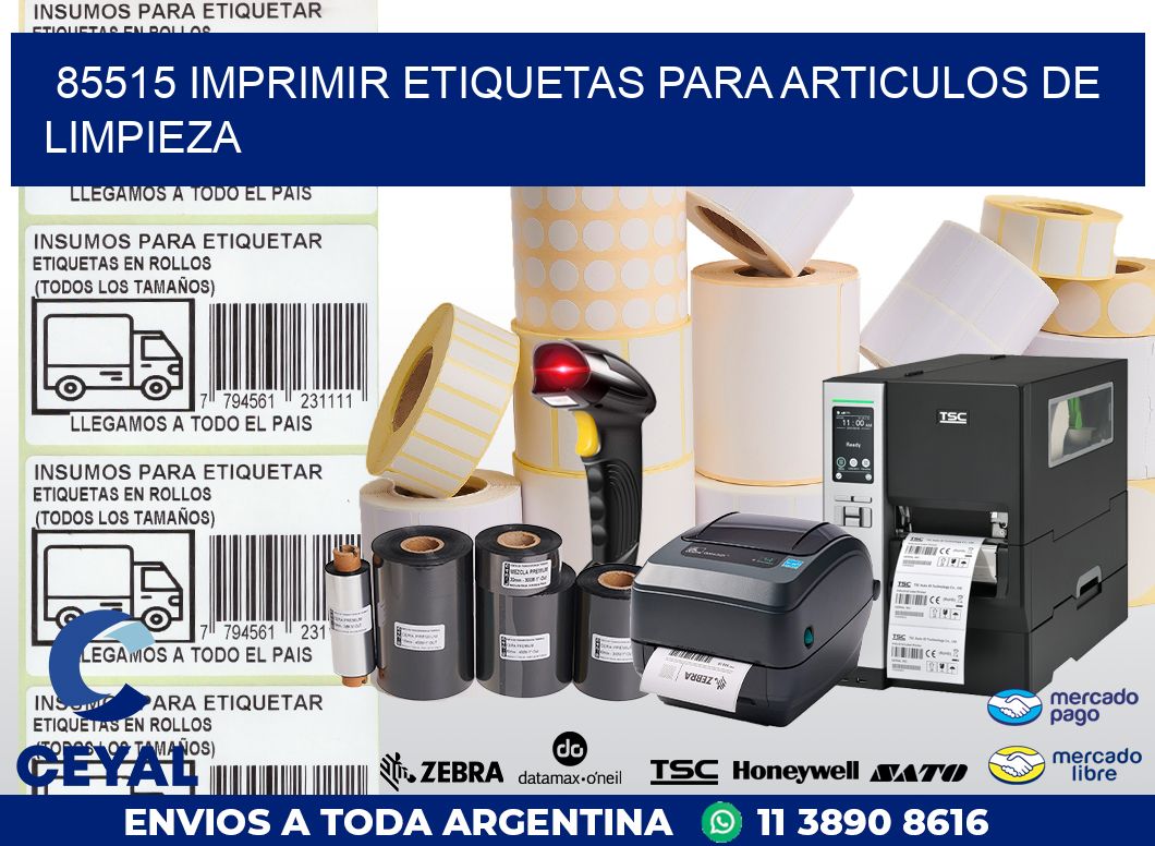 85515 IMPRIMIR ETIQUETAS PARA ARTICULOS DE LIMPIEZA