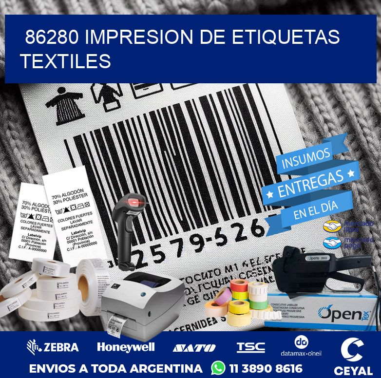 86280 IMPRESION DE ETIQUETAS TEXTILES