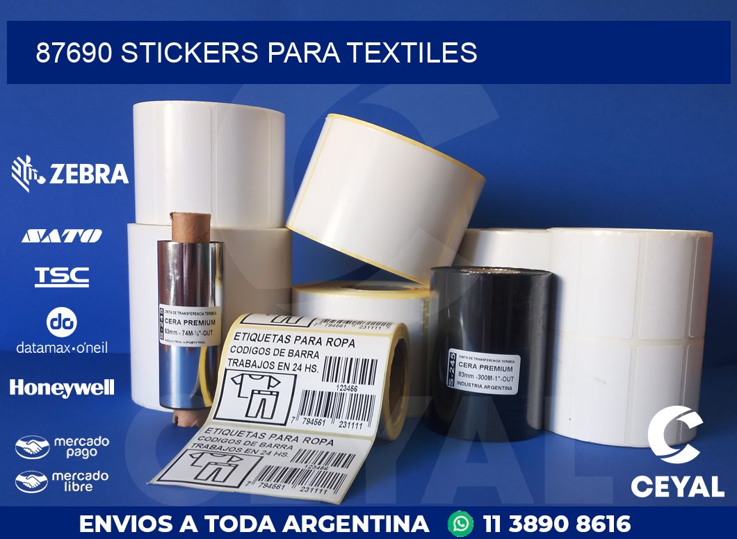 87690 STICKERS PARA TEXTILES