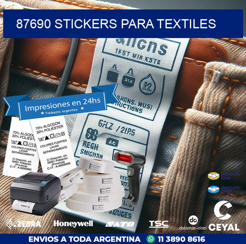 87690 STICKERS PARA TEXTILES