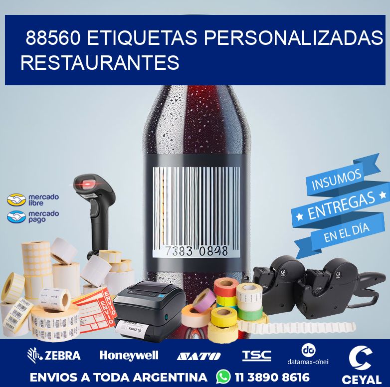 88560 ETIQUETAS PERSONALIZADAS RESTAURANTES