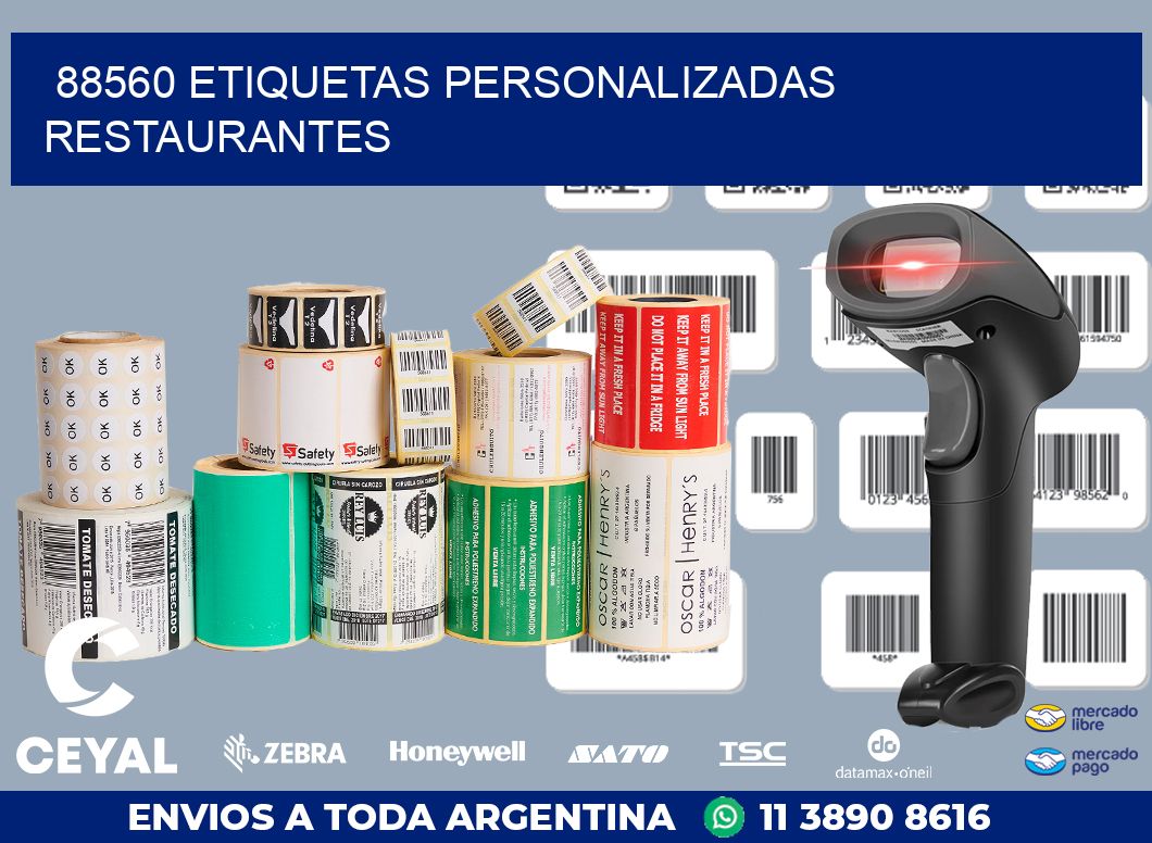 88560 ETIQUETAS PERSONALIZADAS RESTAURANTES