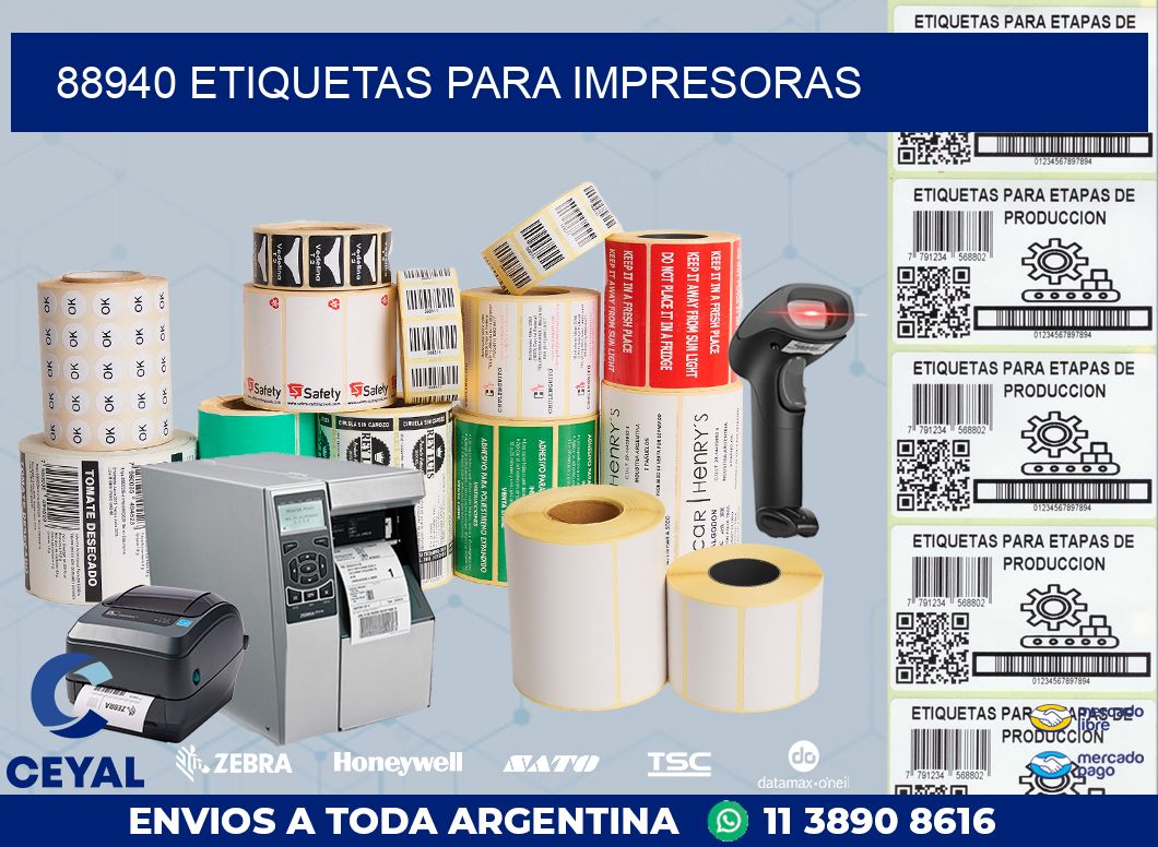 88940 ETIQUETAS PARA IMPRESORAS