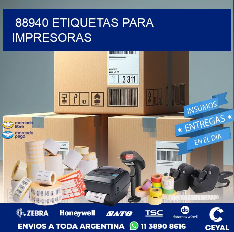 88940 ETIQUETAS PARA IMPRESORAS