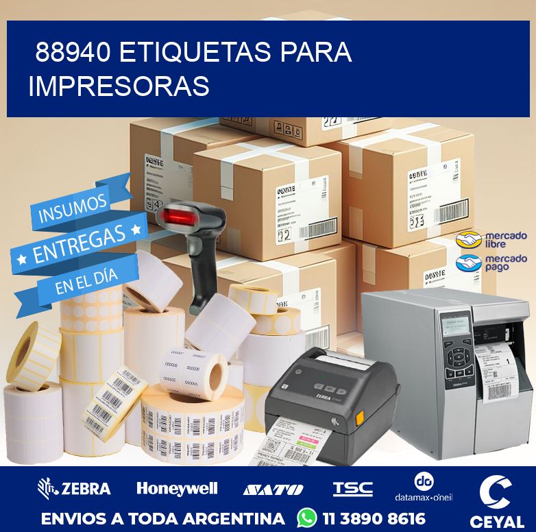 88940 ETIQUETAS PARA IMPRESORAS