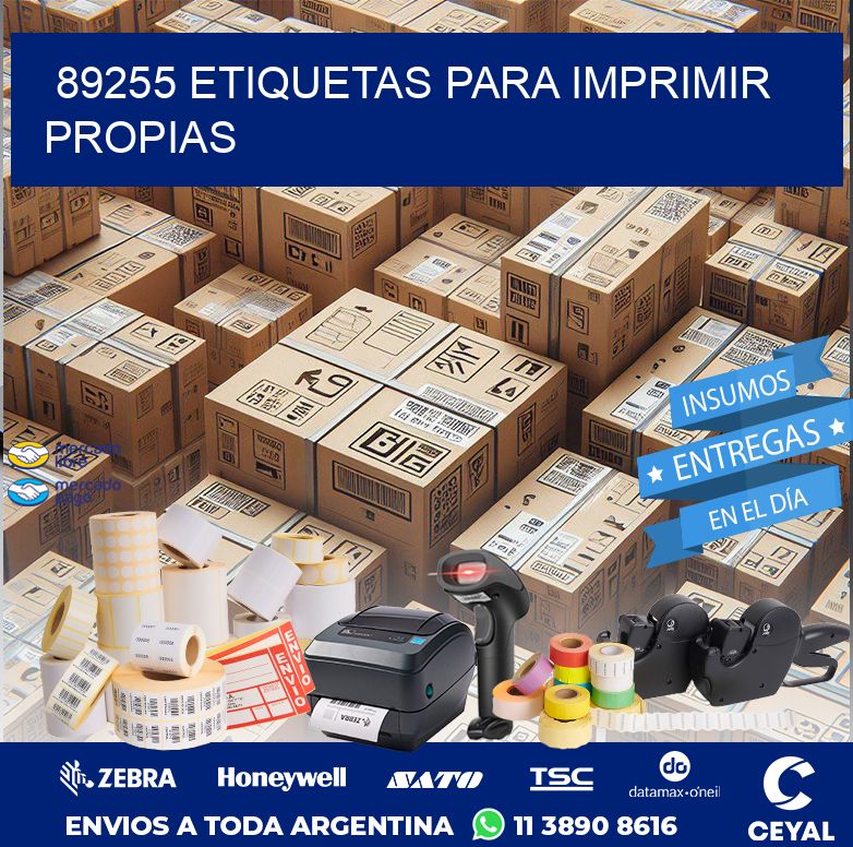 89255 ETIQUETAS PARA IMPRIMIR PROPIAS
