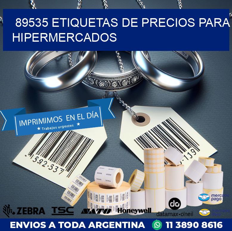 89535 ETIQUETAS DE PRECIOS PARA HIPERMERCADOS