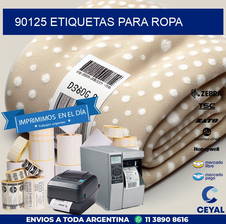 90125 ETIQUETAS PARA ROPA