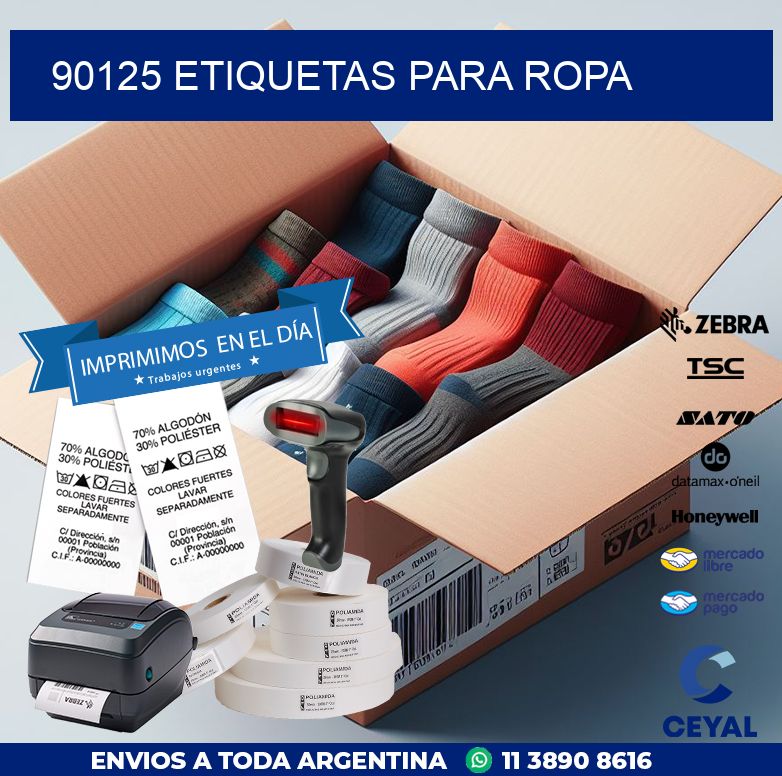 90125 ETIQUETAS PARA ROPA