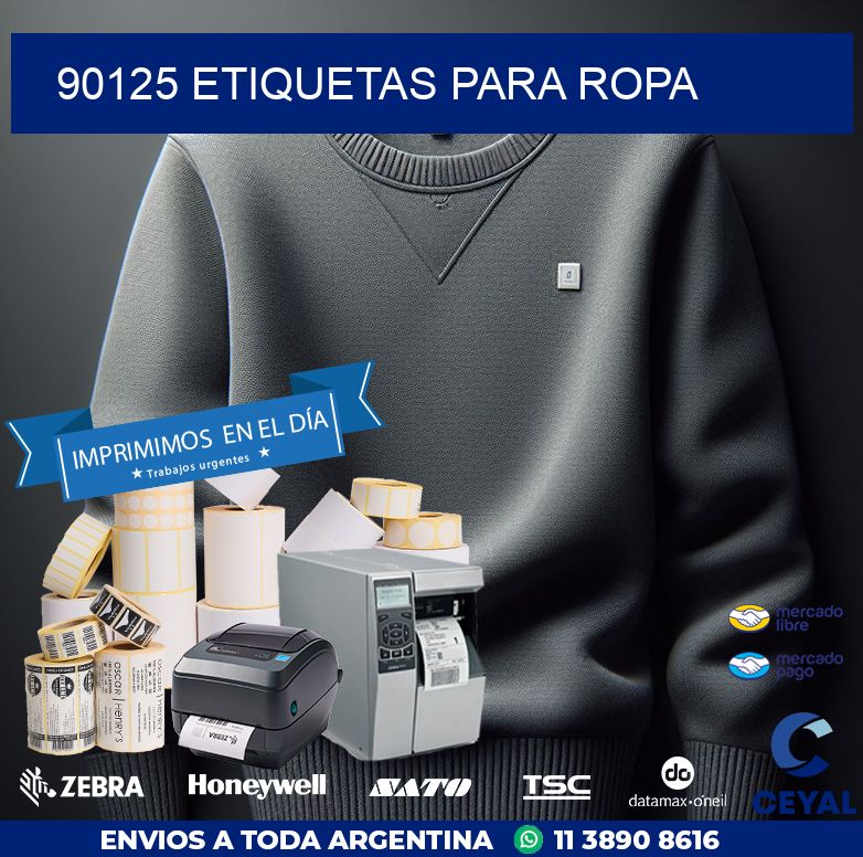 90125 ETIQUETAS PARA ROPA