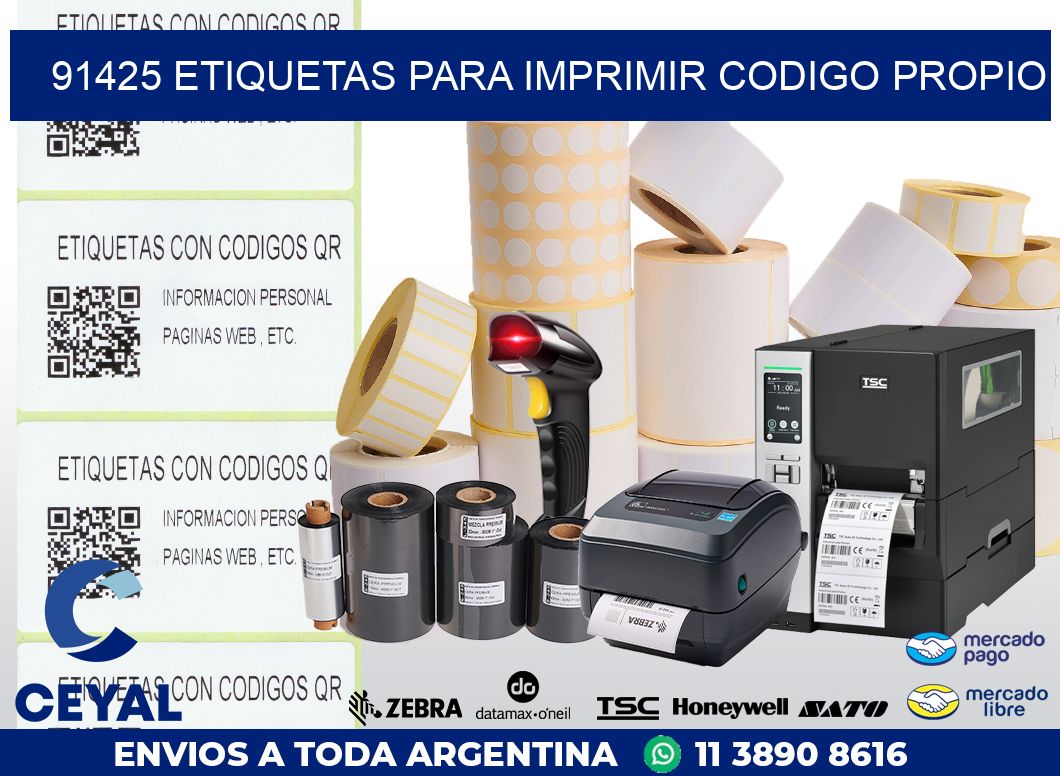 91425 ETIQUETAS PARA IMPRIMIR CODIGO PROPIO