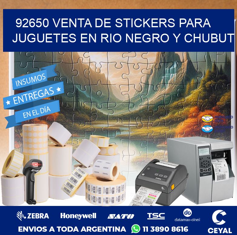 92650 VENTA DE STICKERS PARA JUGUETES EN RIO NEGRO Y CHUBUT