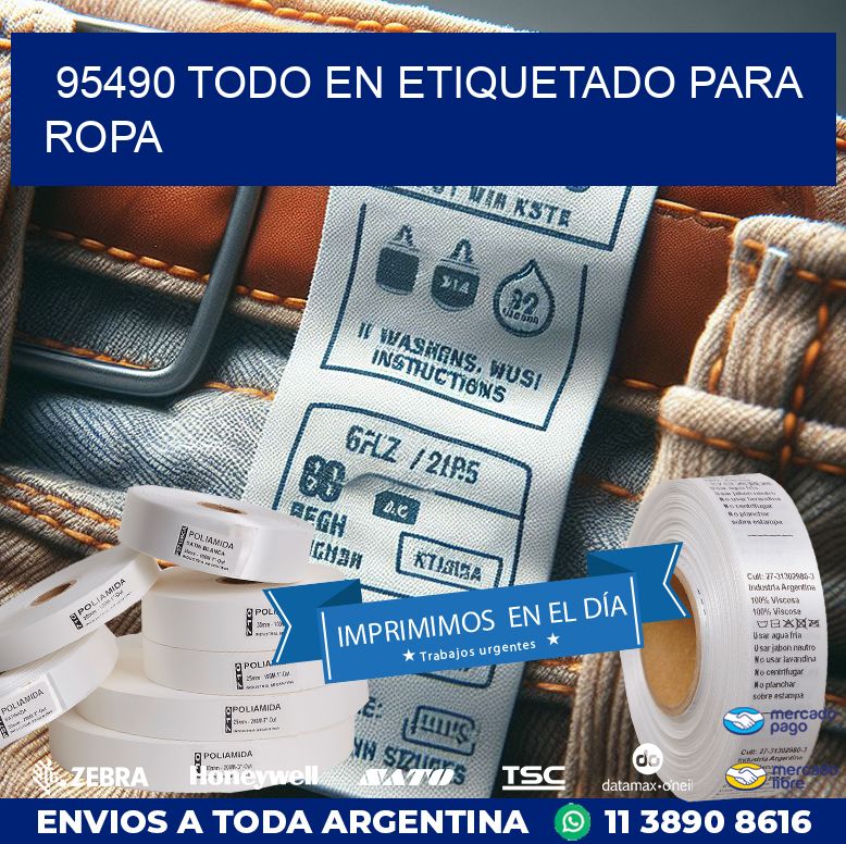 95490 TODO EN ETIQUETADO PARA ROPA