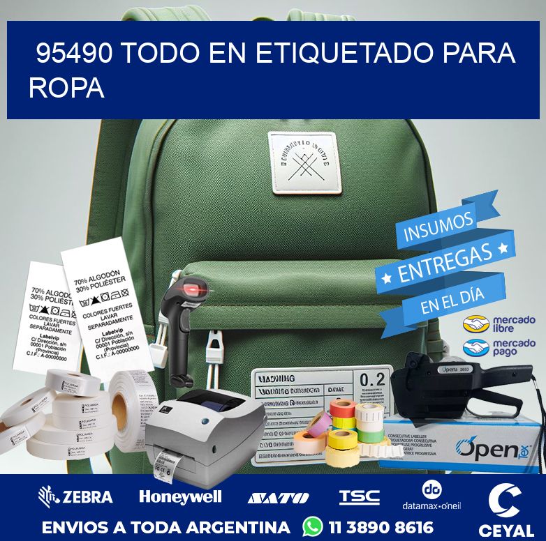 95490 TODO EN ETIQUETADO PARA ROPA