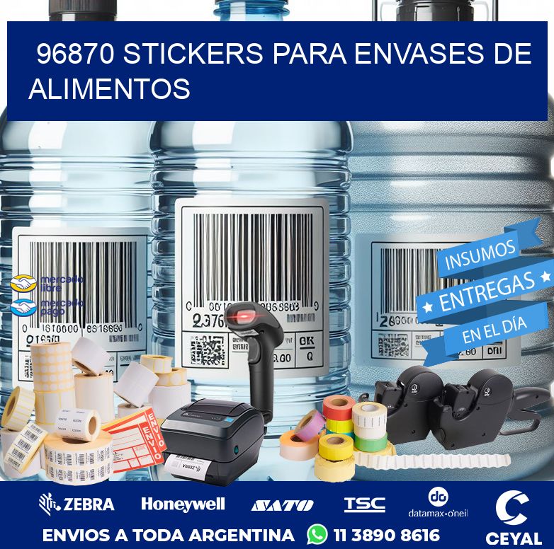 96870 STICKERS PARA ENVASES DE ALIMENTOS