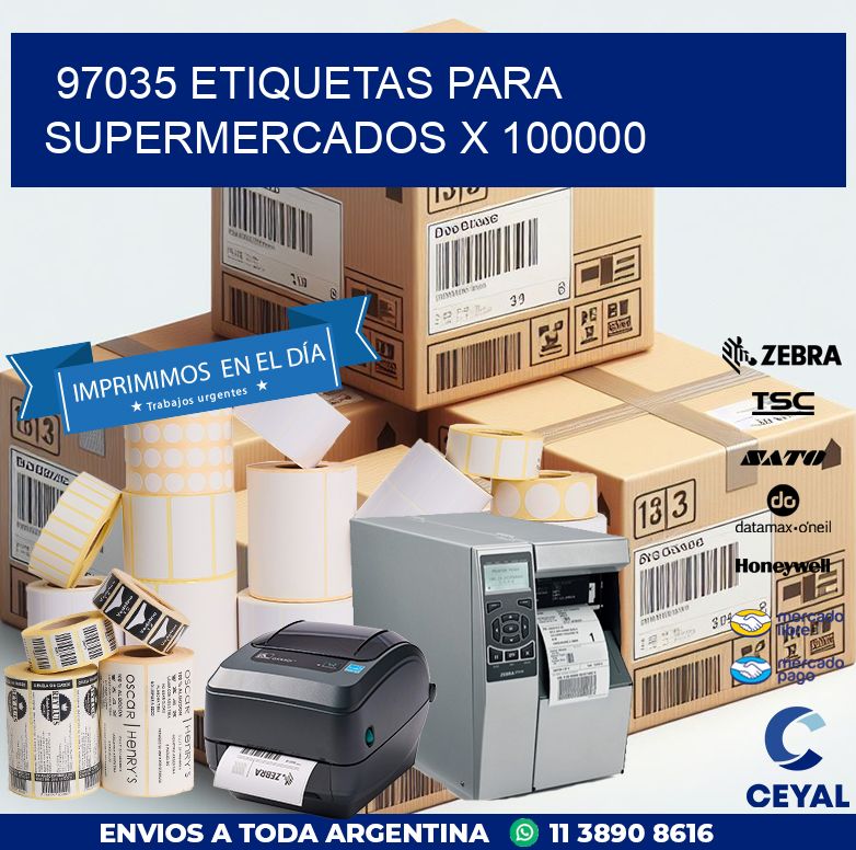 97035 ETIQUETAS PARA SUPERMERCADOS X 100000