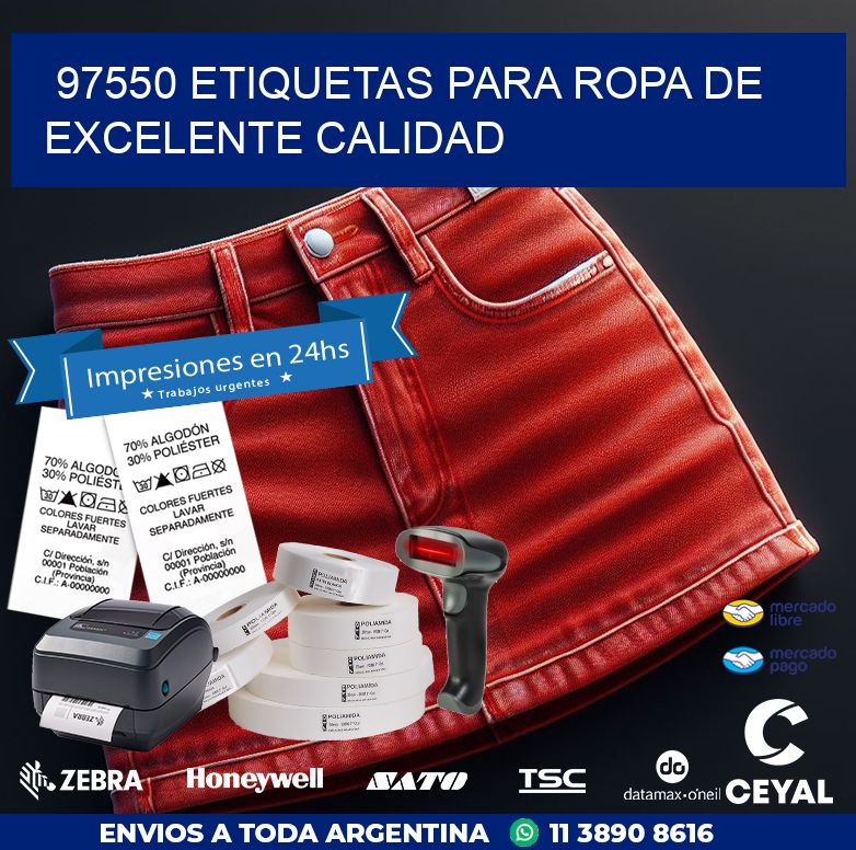 97550 ETIQUETAS PARA ROPA DE EXCELENTE CALIDAD