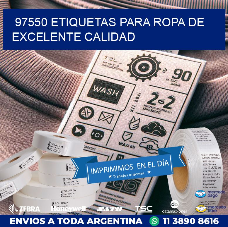 97550 ETIQUETAS PARA ROPA DE EXCELENTE CALIDAD