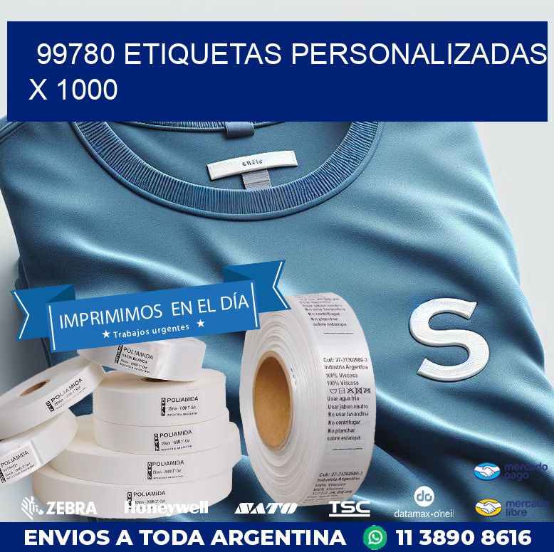 99780 ETIQUETAS PERSONALIZADAS X 1000