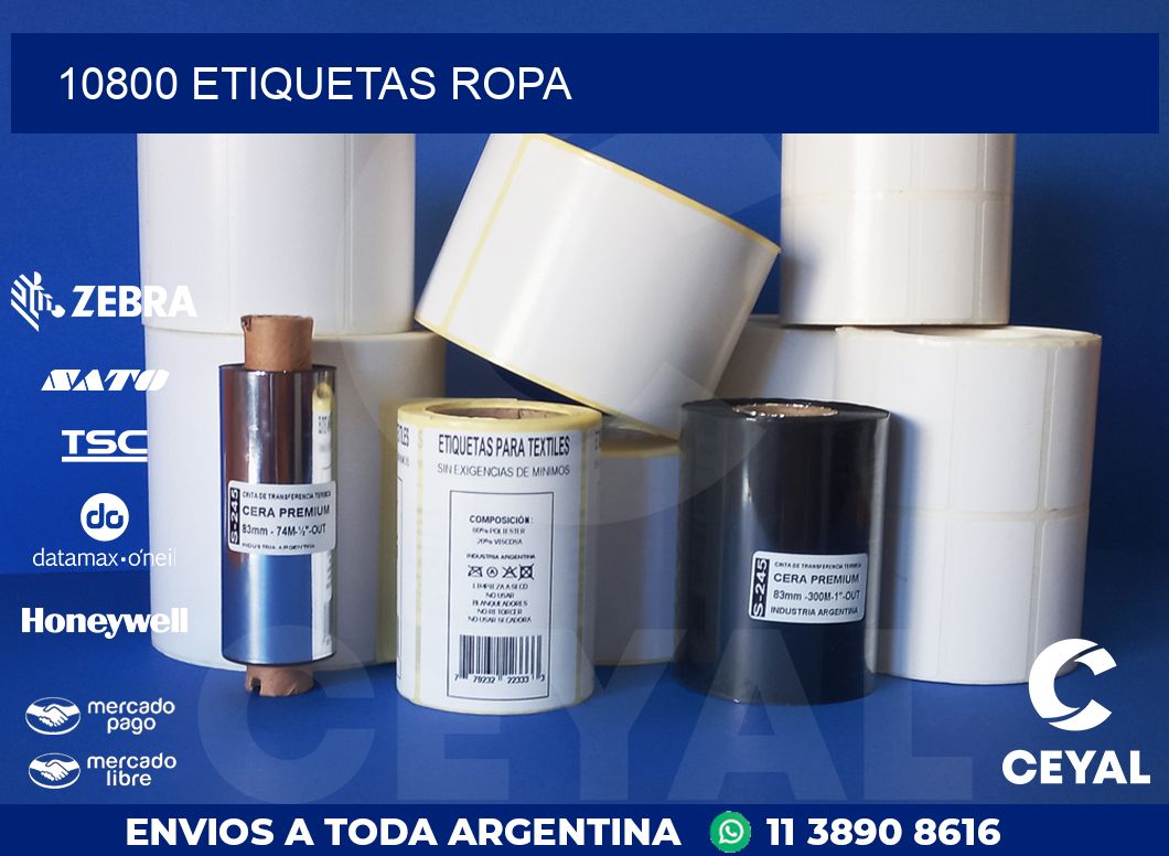 10800 ETIQUETAS ROPA