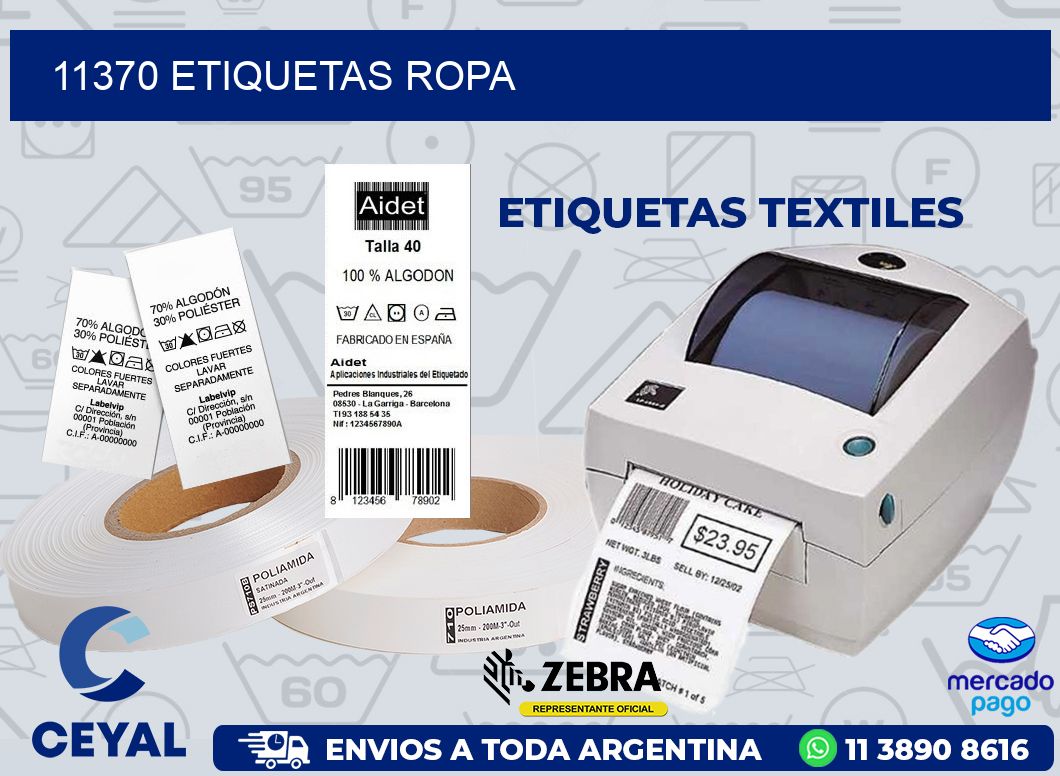 11370 ETIQUETAS ROPA