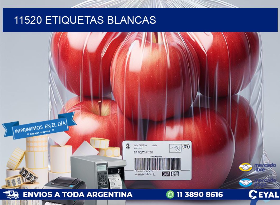 11520 ETIQUETAS BLANCAS