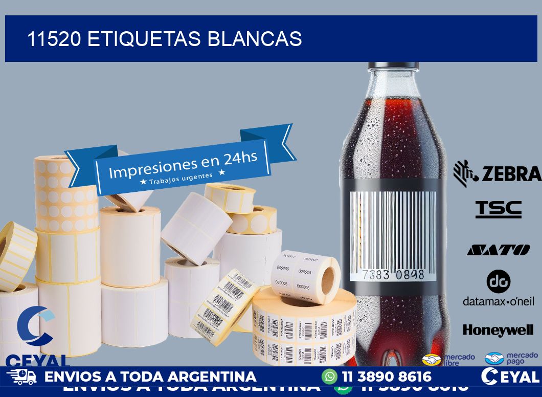11520 ETIQUETAS BLANCAS