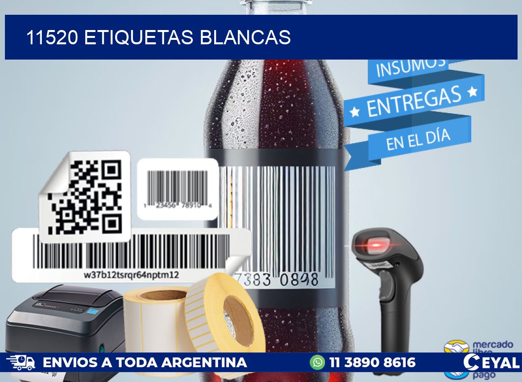 11520 ETIQUETAS BLANCAS