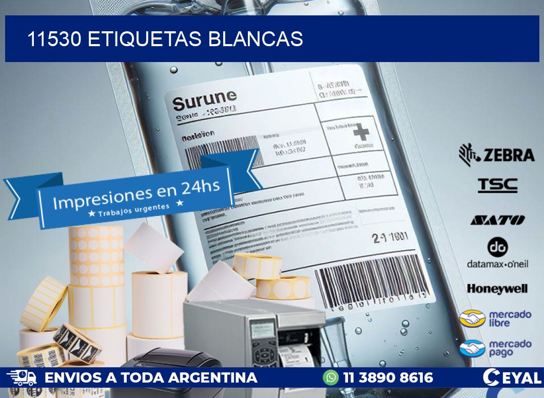 11530 ETIQUETAS BLANCAS