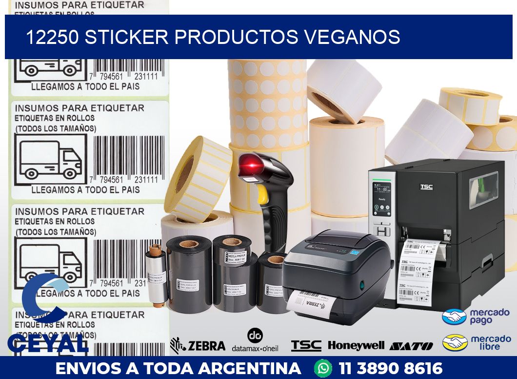 12250 STICKER PRODUCTOS VEGANOS