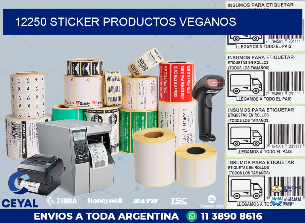 12250 STICKER PRODUCTOS VEGANOS