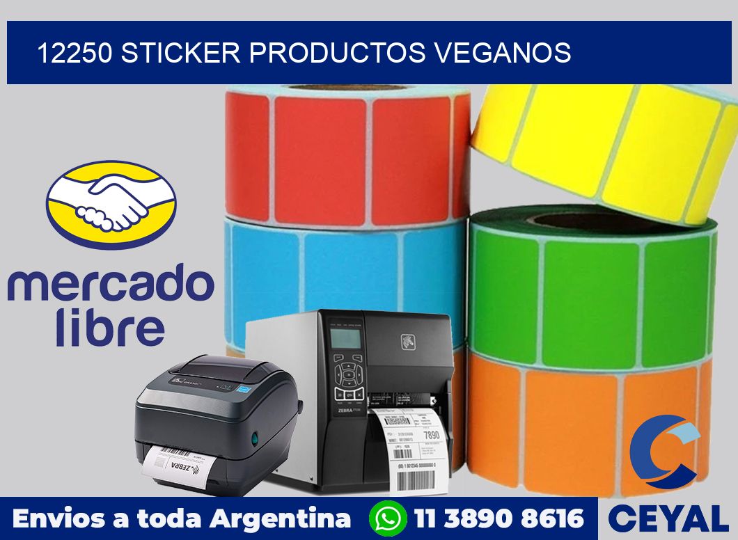 12250 STICKER PRODUCTOS VEGANOS