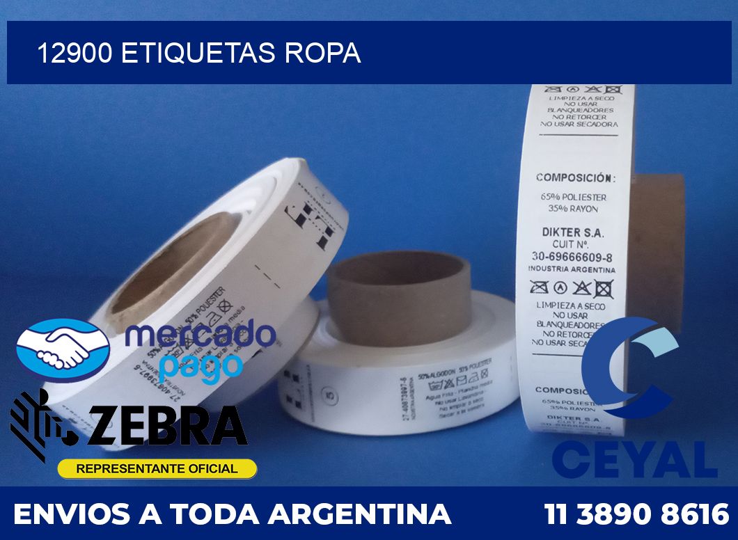 12900 ETIQUETAS ROPA