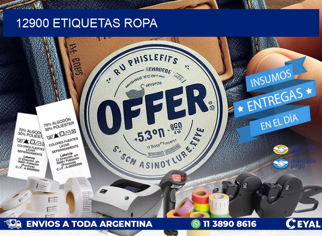 12900 ETIQUETAS ROPA