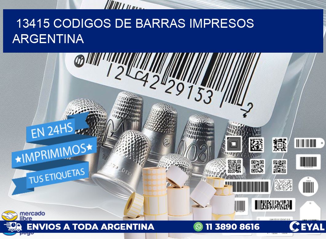 13415 codigos de barras impresos argentina