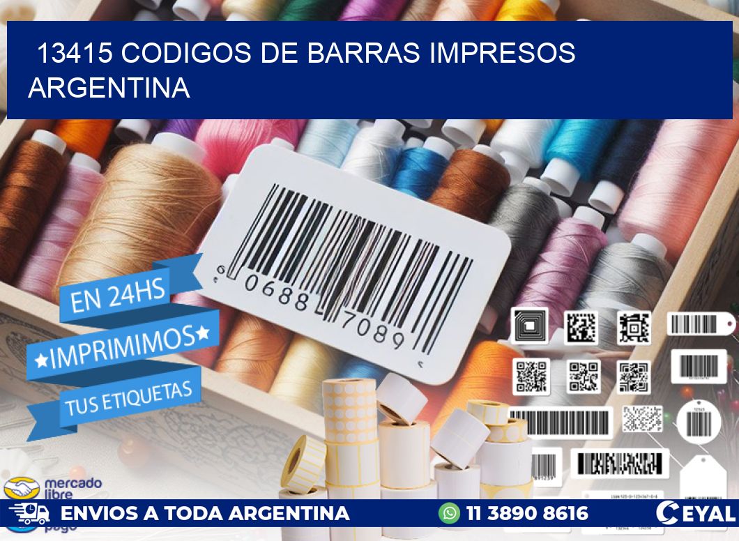 13415 codigos de barras impresos argentina