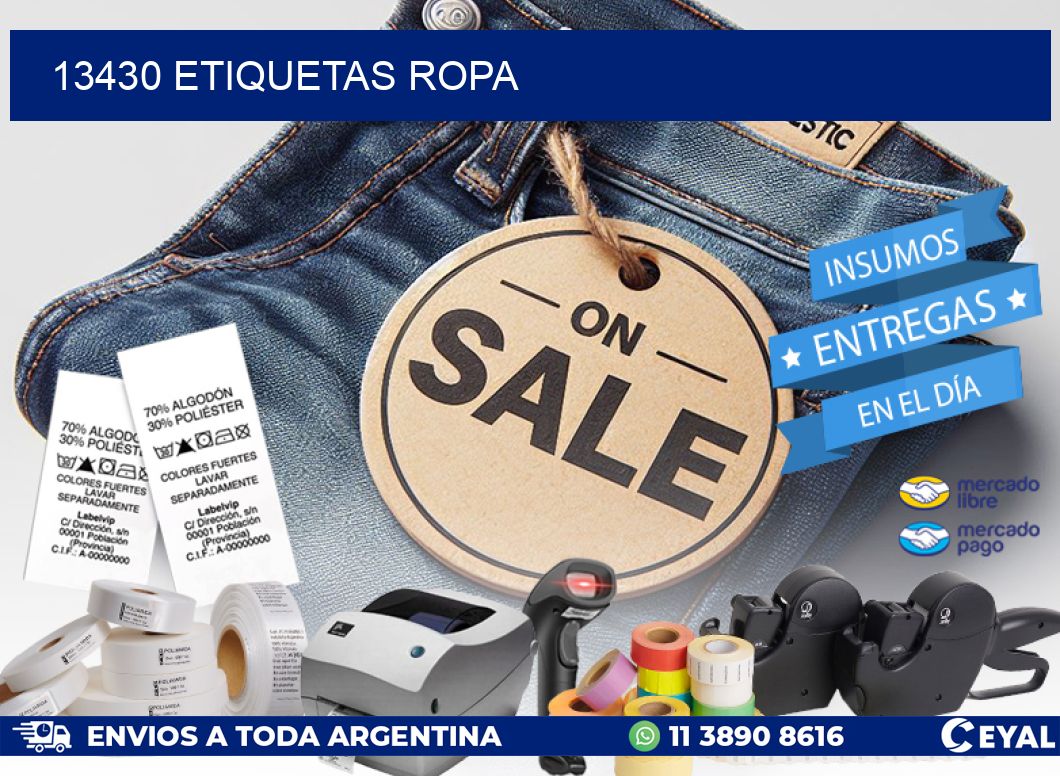 13430 ETIQUETAS ROPA