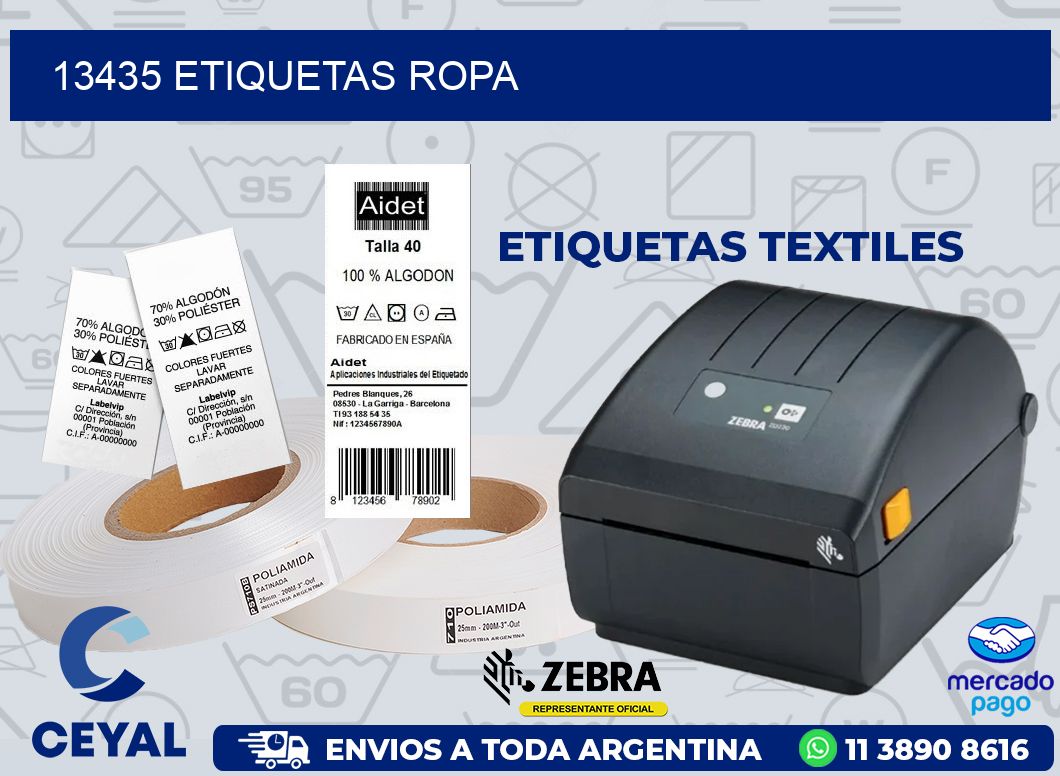 13435 ETIQUETAS ROPA