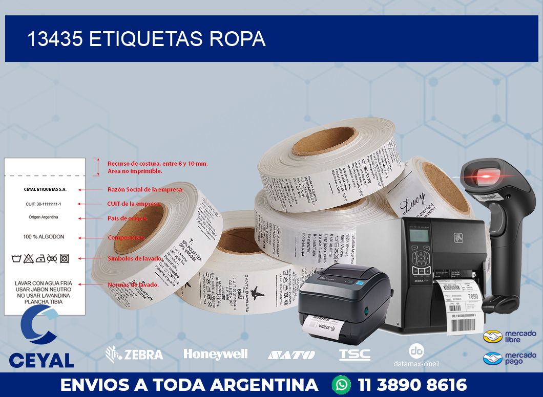 13435 ETIQUETAS ROPA