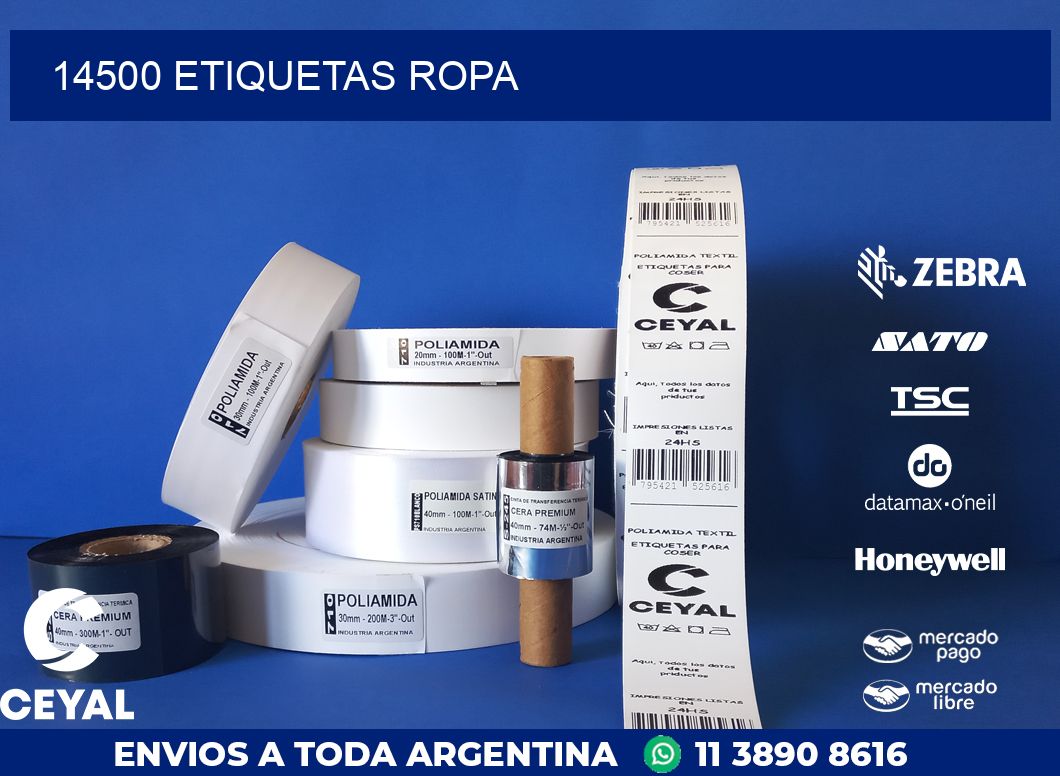 14500 ETIQUETAS ROPA