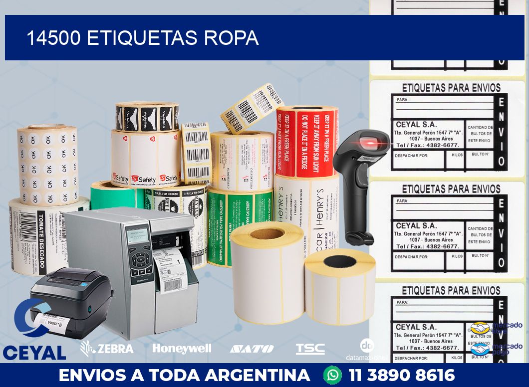 14500 ETIQUETAS ROPA