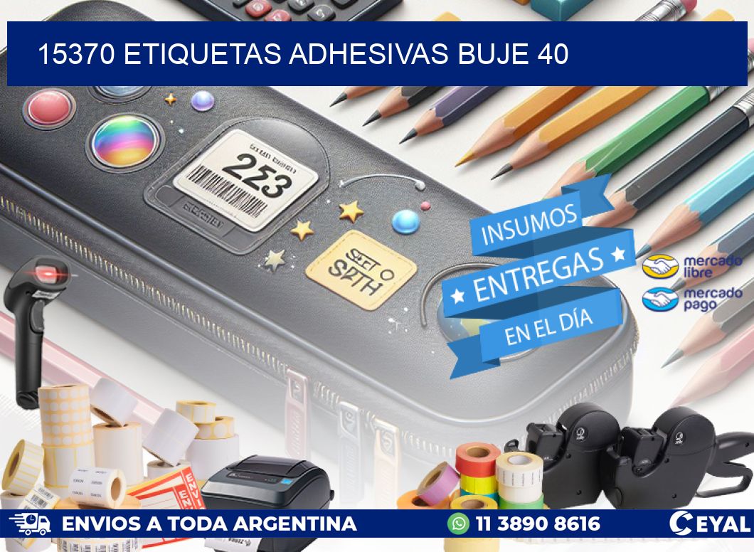 15370 etiquetas adhesivas buje 40