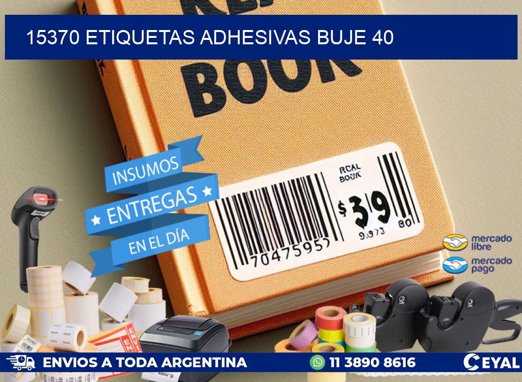 15370 etiquetas adhesivas buje 40