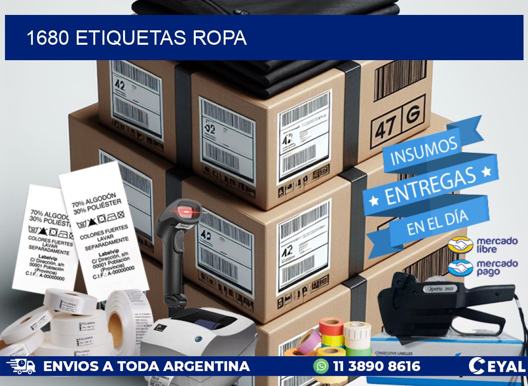 1680 ETIQUETAS ROPA